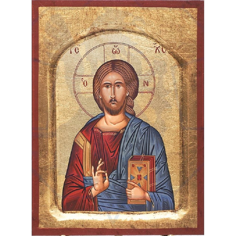 Icône Pantocrator 8" x 10" (20 x 26 cm) Feuille d'or