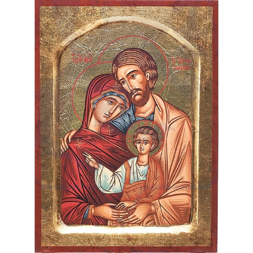 Icon Holy Family 8" x 10" (20 x 26 cm) Gold leaf