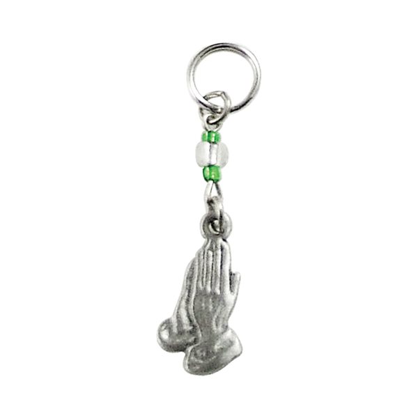 "Serenity" Silver-Plated Key Ring Charm, 5 cm / ea