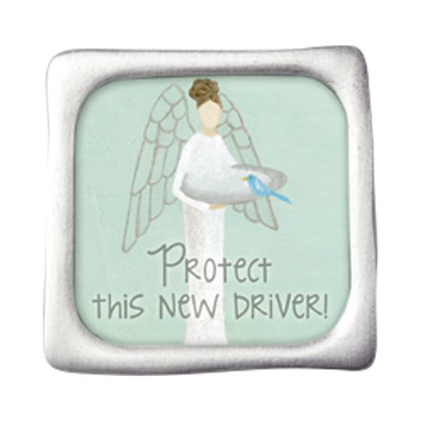 Agrafe pare-soleil « Protect this new driver », Anglais / un