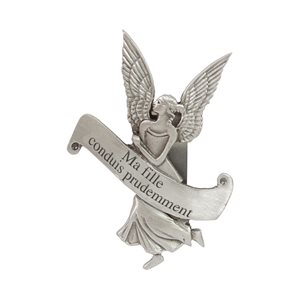 "Ma fille conduit prud..." Pewter SV Clip, French