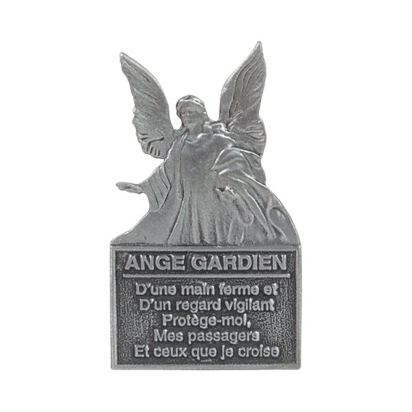 "Ange gardien" Pewter Sun Visor Clip, F