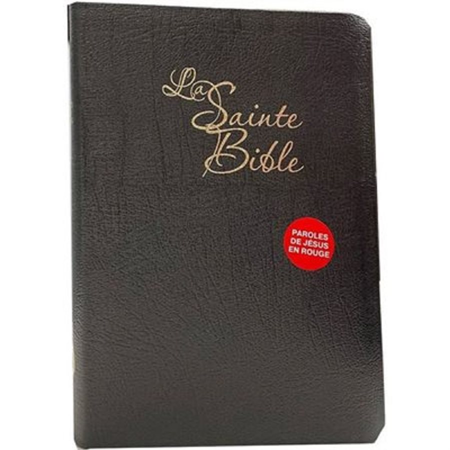 Bible Louis Segond 1910 Gros Caractère, Couverture Cuir Noir