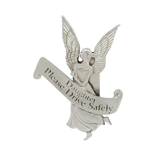 "Drive Safely" Pewter Sun Visor Clip, E