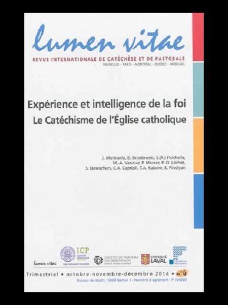 Expérience et intelligence de la foi (Lumen vitae 2014-4)