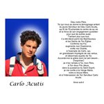 Carlo Acutis Laminated Card 3'' x 4.5'', French  /  ea