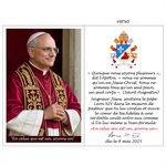 Pope Leo XIV Picture 3'' x 4.5'', French prayer,  pack 100