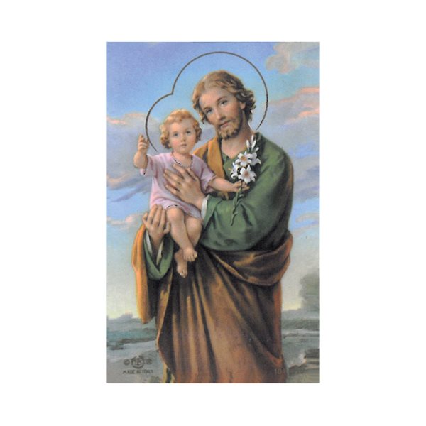 ''St-Joseph'' Prayers & Pict., 2 1 / 8 x 3 3 / 8", French