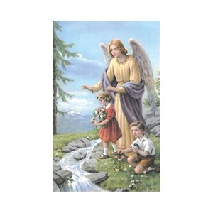 Image plast. et prière «Ange gardien», 5,4 x 8,6cm, Français