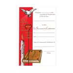 Unisex Confirmation Certificates, 7" x 10½", French  /  ea