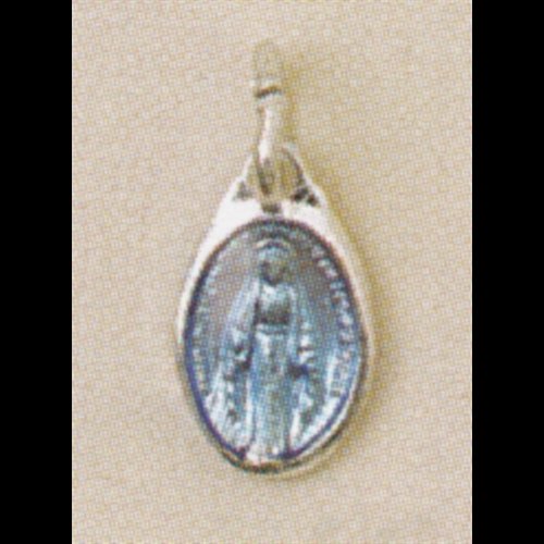 Blue Enamel Miraculous Medal, 3 / 8" (0.95 cm)