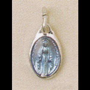 Blue Enamel Miraculous Medal, 3 / 8" (0.95 cm)