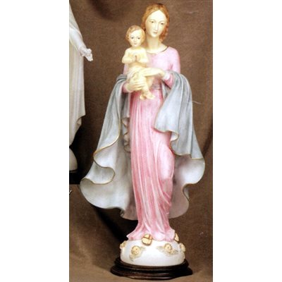 Our Lady of Angels Color Marble Statue, 27" (68.5 cm)