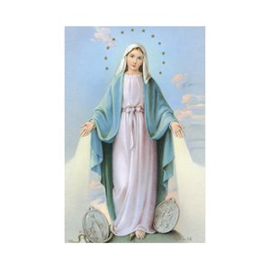 Image et prière Laminée « Miraculous », 5,4 x 8,6cm, Anglais