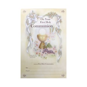 1st Communion Certificate, E