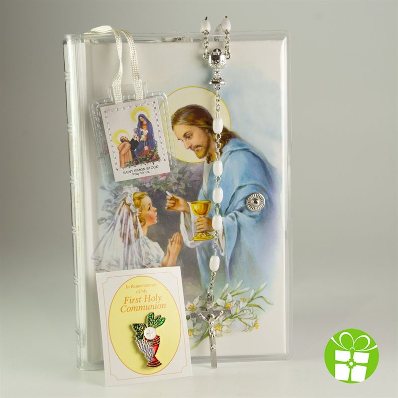 First Communion Gift Set for Girl, English