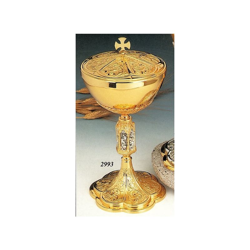 Silverplated Ciborium 11 5 / 8" (29.5 cm) Ht., 5.5" (14 cm) D.