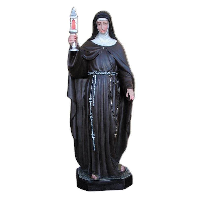 St. Clare Color Fiberglass Outdoor Statue, 51" (130 cm)