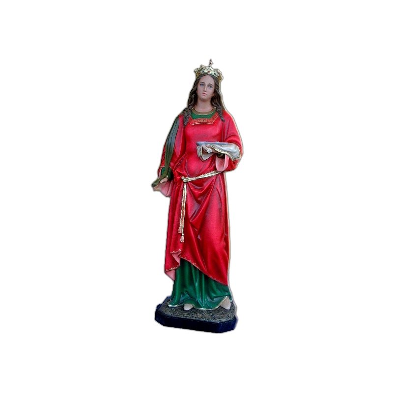 St. Lucia Color Fiberglass Outdoor Statue, 63" (160 cm)