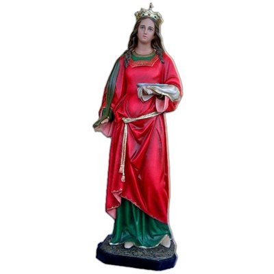 St. Lucia Color Fiberglass Outdoor Statue, 63" (160 cm)