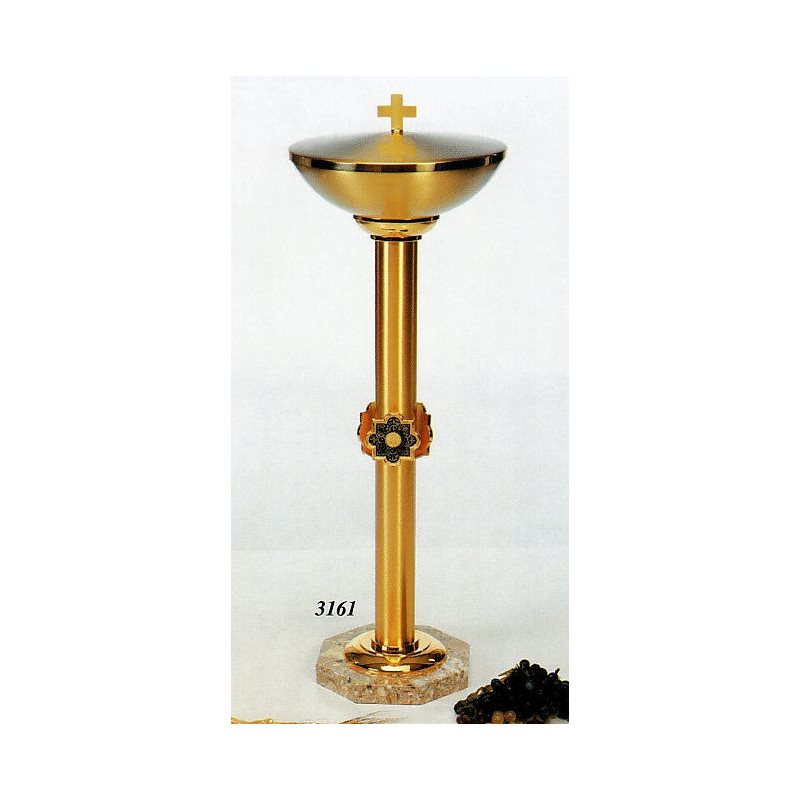 Baptismal Fonts, 44" (112 cm) Ht., 15.75" (40 cm) Diam.