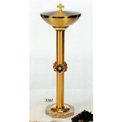Baptismal Fonts, 44" (112 cm) Ht., 15.75" (40 cm) Diam.