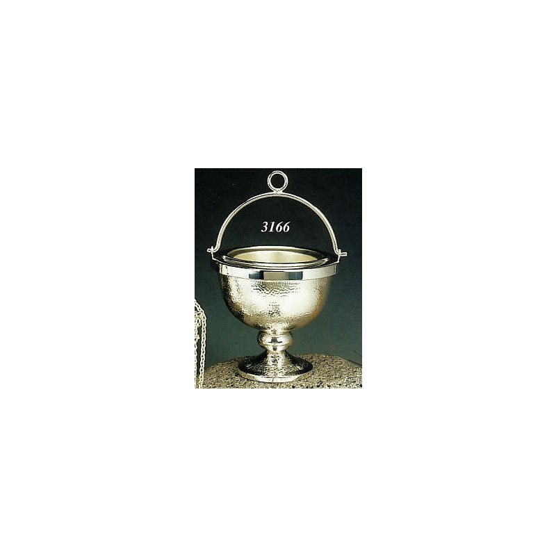 Silverplated Holy Water Pot, 5.5" (14 cm) Diam.