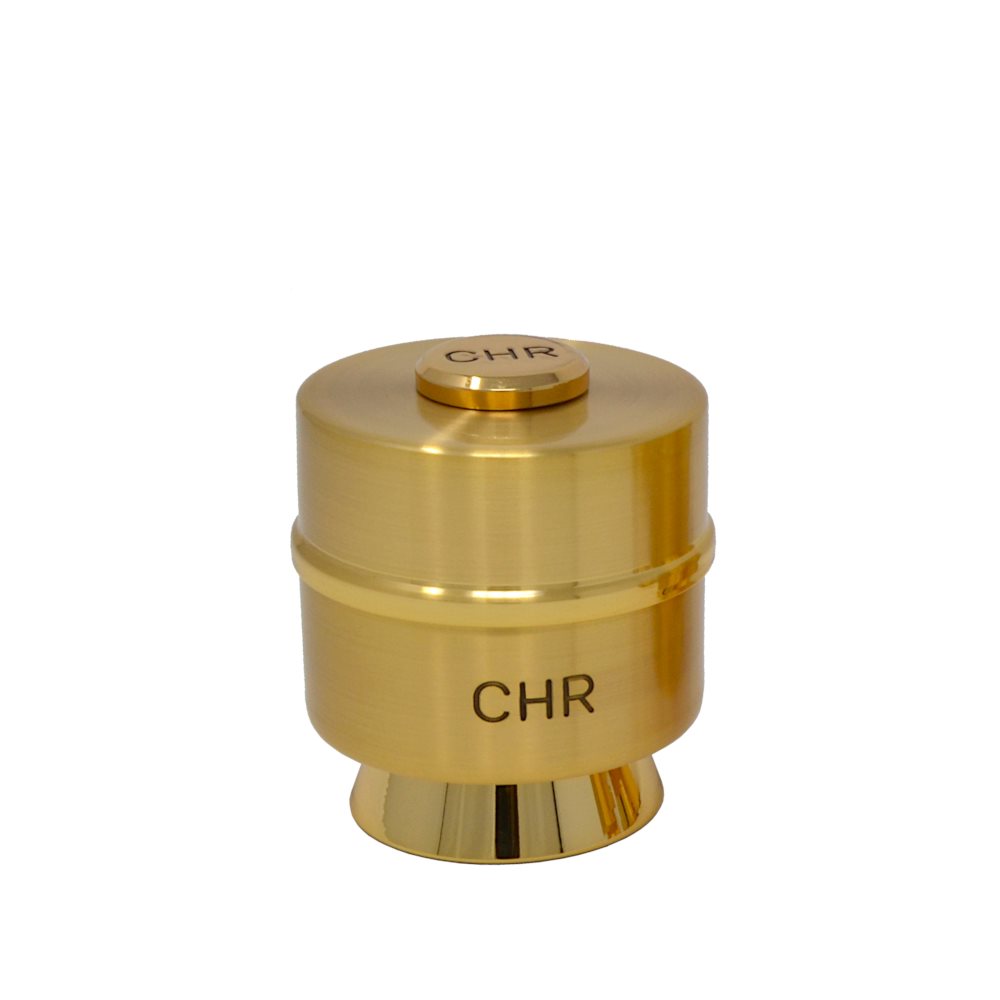 Ampoule Sainte-Huile "CHR" doré 2.5" (6.5 cm) Ht.