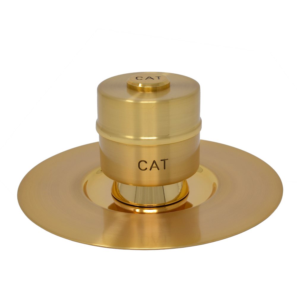 Goldplated Oil Stock and Plate "CAT"