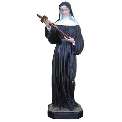 St. Rita Color Fiberglass Outdoor Statue, 51" (130 cm)