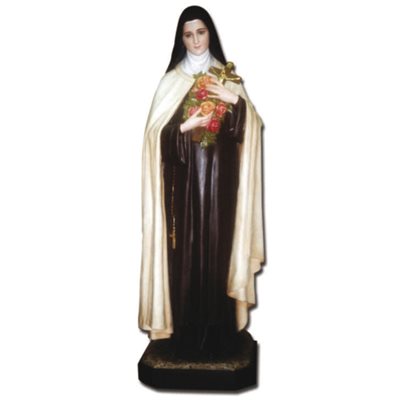 St. Therese Color Fiberglass Outdoor Statue, 71" (150 cm)