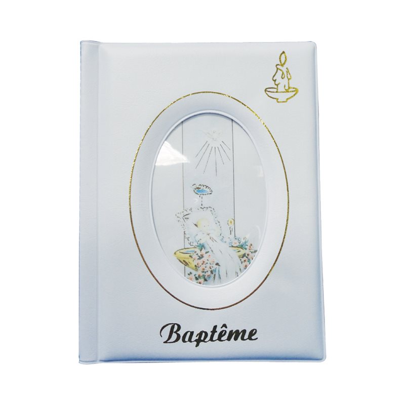 White Photo Album for Baptism, Mix, 4" x 6", French