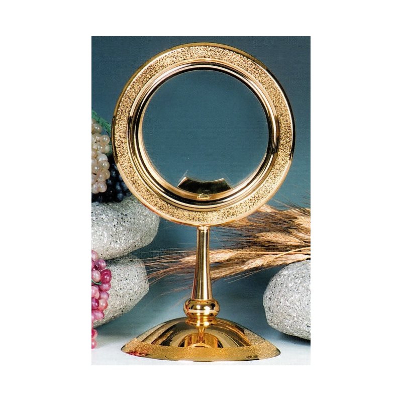 Monstrance, 13 1 / 8" (33,5 cm) Ht., Host box 6.75" (17 cm) D.