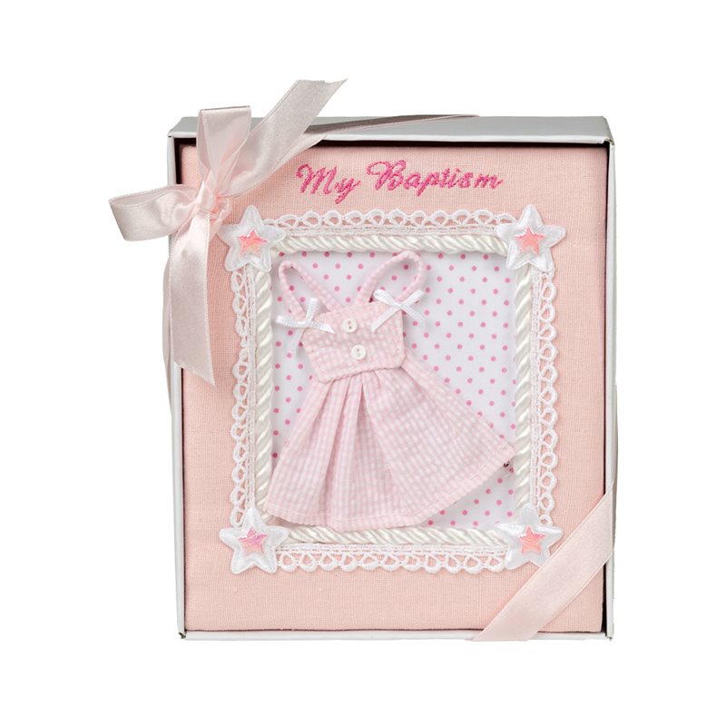 "My Baptism" Pink Photo Album, 4" x 6", English