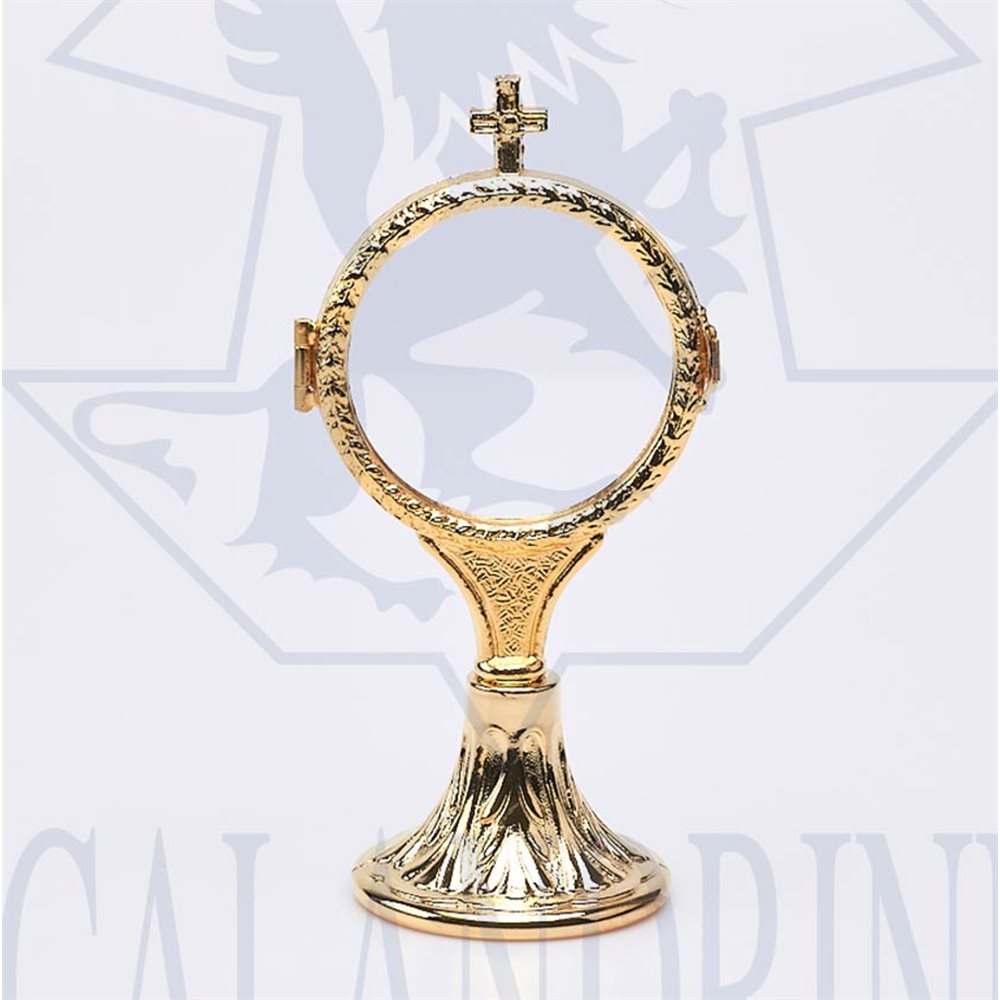 Monstrance 3 1 / 2'' x 7'' (9 x 18 cm) gold brass