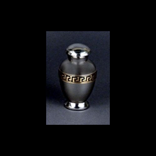Petite urne commémorative en laiton 2 3 / 4 x 1 3 / 4 x 1 3 / 4