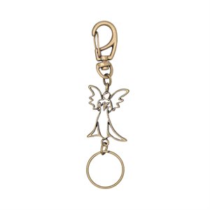 "Guardian Angel" Key Ring, Silver metal, 4½''