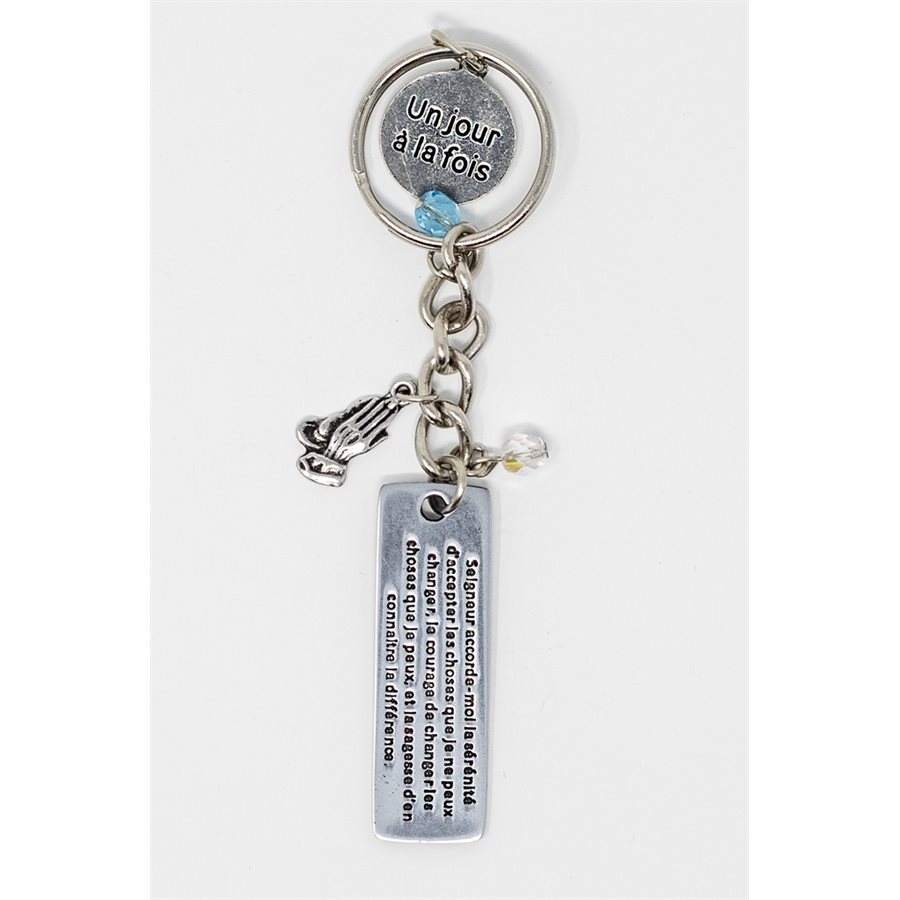 Bling Style Key Ring, ''Un jour à la fois'', French