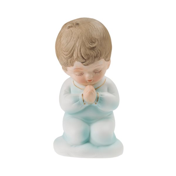 Coloured Pcn Praying Boy Night Light Statue, 6½"