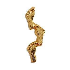 "Footprints" Golden-Finish Metal Lapel Pin