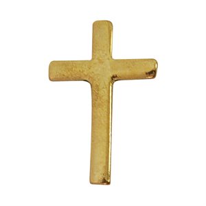'Cross'' Golden-Finish Metal Lapel Pin