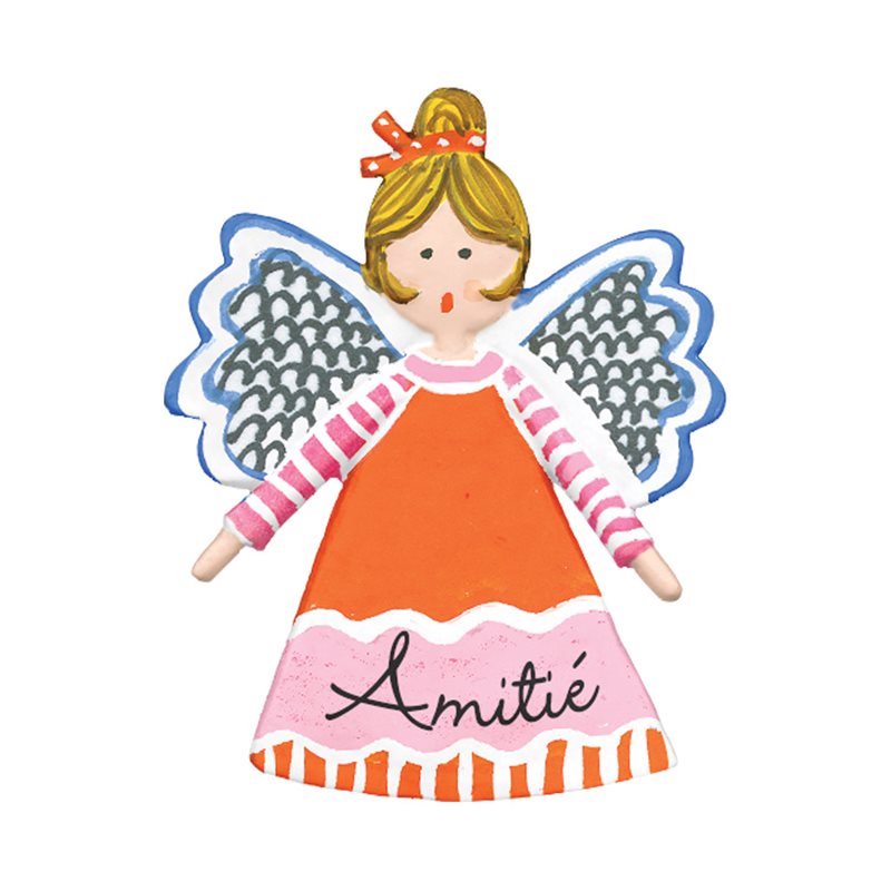 Pin, Little angel, "Ami" Hand painted, 1¾", French