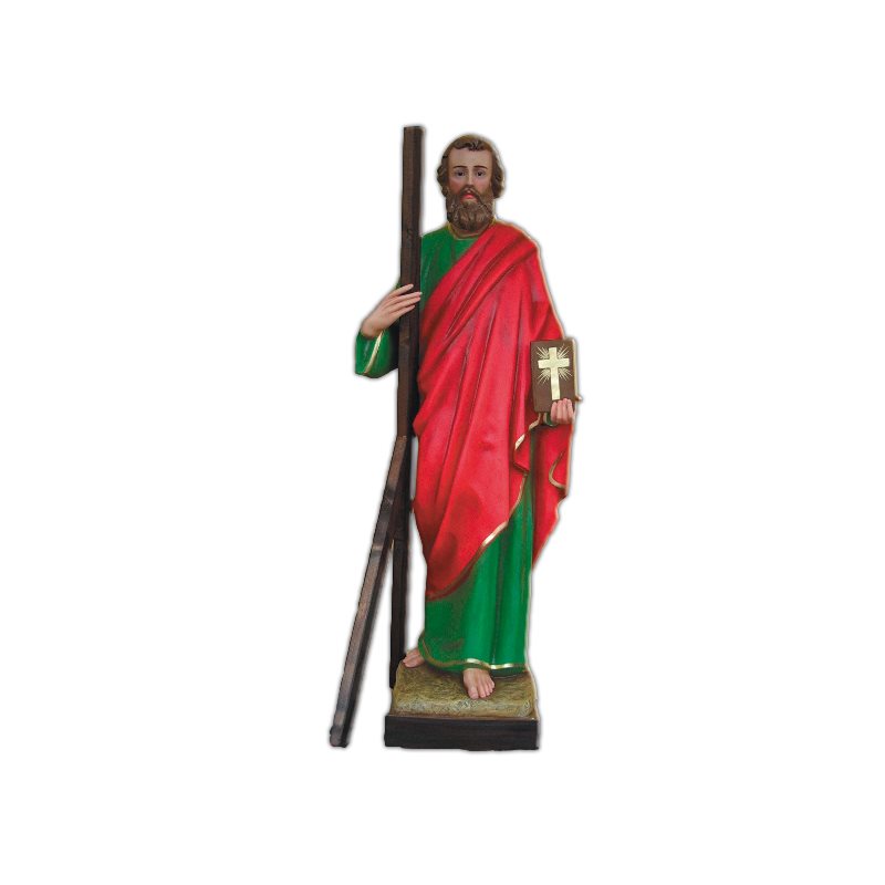 Statue ext. Saint André 63" (160 cm) en FDV Couleur