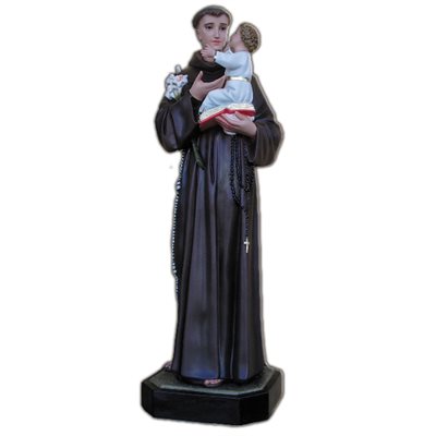 Statue ext. Saint Antoine 39.5" (100 cm) en FDV Couleur