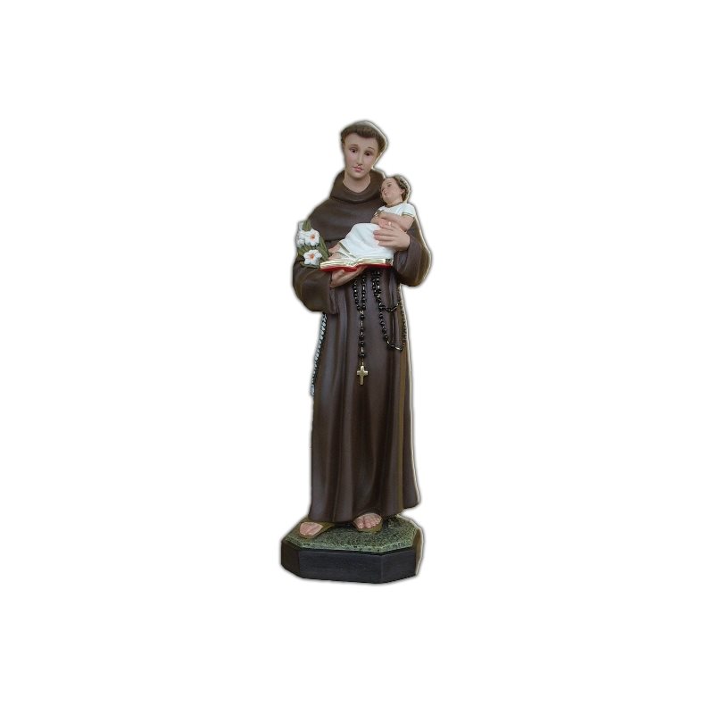 St. Anthony Color Fiberglass Outdoor Statue, 25.5" (65 cm)