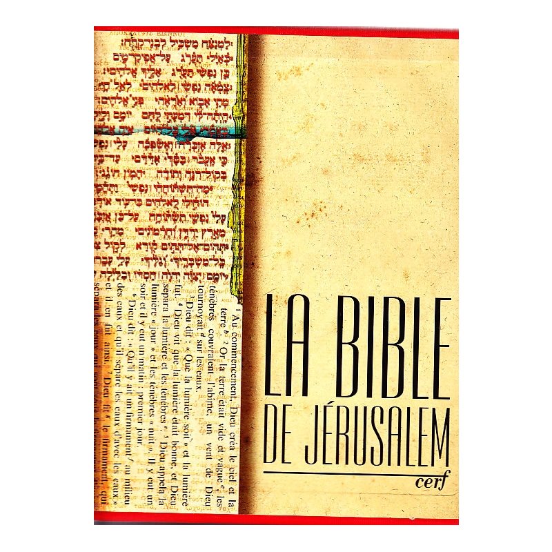 Bible de Jérusalem en Toile Rouge 185 cm x 245 cm x 65 cm