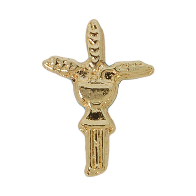 First Communion Pin w / G-F Chalice on Cross