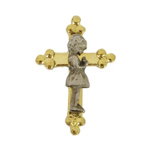 Two-Tone "First Communion" Lapel Pin for Girl