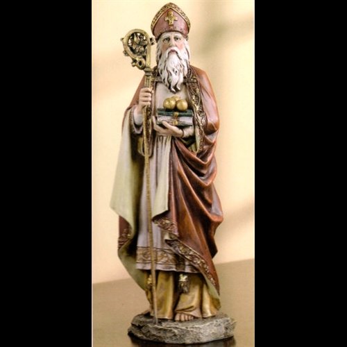 St. Nicholas Resin Statue, 10.5" (26.7 cm)