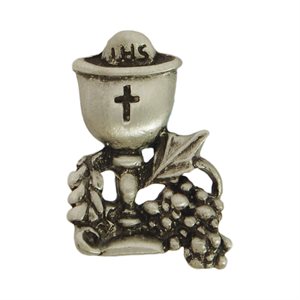 Pewter "Chalice w / Grapes" Lapel Pin